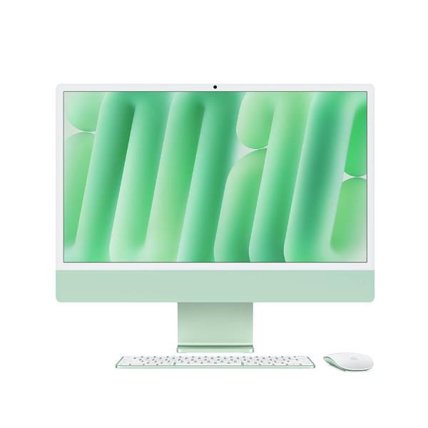 Apple iMac da 24 pollici con display Retina 4.5K: chip Apple M4 con CPU a 10 core e GPU a 10 core, 24GB, SSD da 512GB - Verde